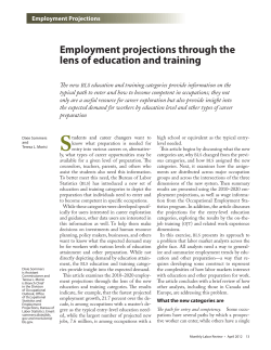 Employment projections through the lens of education and training