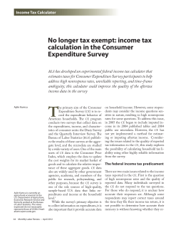 No longer tax exempt: income tax calculation in the Consumer Expenditure Survey