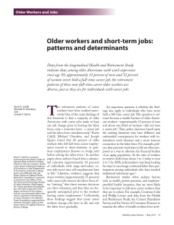 Older workers and short-term jobs: patterns and determinants