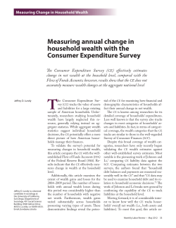 Measuring annual change in household wealth with the Consumer Expenditure Survey