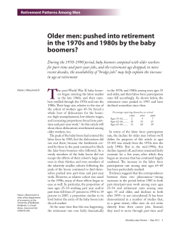 Older men: pushed into retirement in the 1970s and 1980s by the baby boomers?