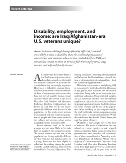 Disability, employment, and income: are Iraq/Afghanistan-era U.S. veterans unique?