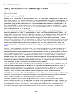 Looking back at Compensation and Working Conditions