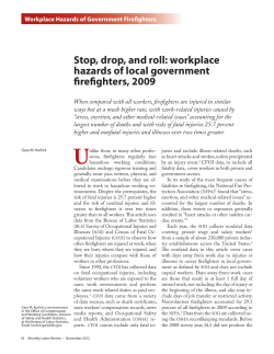 Stop, drop, and roll: workplace hazards of local government firefighters, 2009