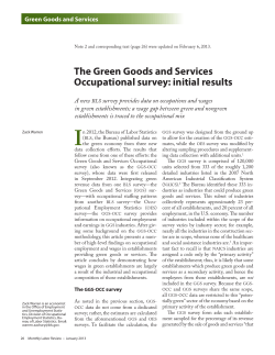 The Green Goods and Services Occupational survey: initial results