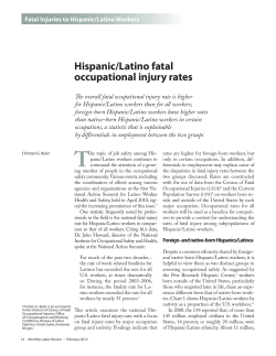 Hispanic/Latino fatal occupational injury rates