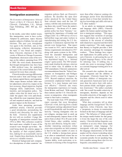 Immigration economics
