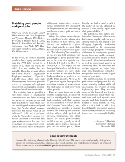 Matching good people and good jobs