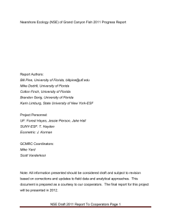 Annual Report 2011: Near Shore Ecology of Grand Canyon Fish