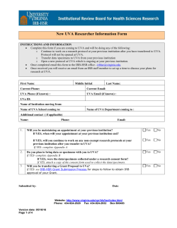 New UVa Researcher Information Form