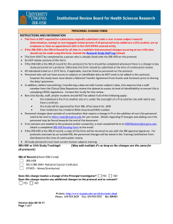 Personnel Change Modification Form