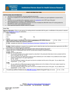 Grant Information Form