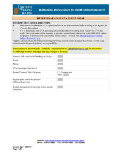 Determination of UVa Agent Form