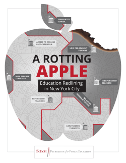 Schott Foundation A Rotting Apple: Education Redlining in New York City