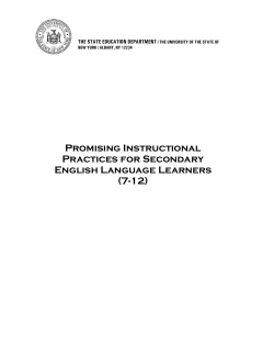 Promising Instructional Practices for Secondary English Language Learners (Grade 7-12)