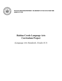 Haitian Creole Language Arts Curriculum Project (Grades K-5)