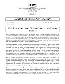 Guia Para Personas Nuevas Al Sistema Escolar