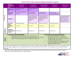 (K‐8) Transitional Bilingual Education Program