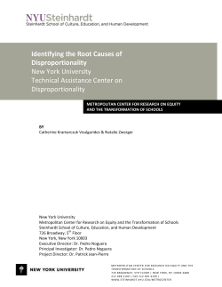 Identifying Root Causes of Disproportionalit (Brief)