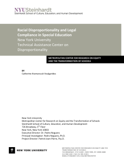 Racial Disproportionality and Legal Compliance in Special Education