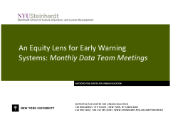 An Equity Lens for Early Warning Systems: Monthly Calendar for Data Teams