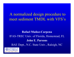 Design Procedure to Meet Sediment TMDL with Vegetative Filter Strips. Power Point presentation.