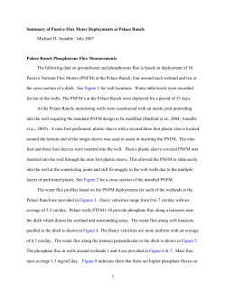 Summary of Passive Flux Meter Deployments at Pelaez Ranch (pdf)