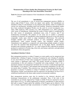 Selection and Evaluation of Soil Amendments to Reduce Edge-of-Field P Losses (pdf)