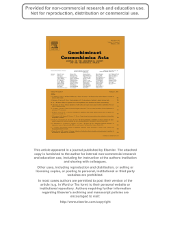 Submarine groundwater discharge is an important net source of light and middle REEs to coastal waters of the Indian River Lagoon, Florida, USA, Geochim. Cosmochim. Acta, v. 75, p. 825-843. 2011