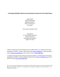 A Prototype BEA/BLS Industry-Level Production Account for the United States. November 2012.