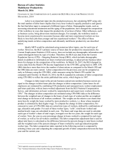 Changes in the Composition of Labor for BLS Multifactor Productivity Measures PDF