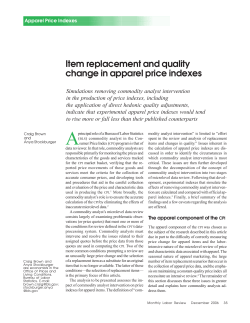 Item replacement and quality change in apparel price indexes