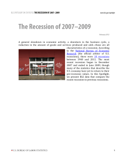 PDF Version of Spotlight on Statistics: The Recession of 2007-2009