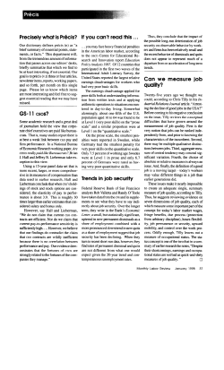 Precisely what is Precis? If you can t read this . . . GS- 11 CEOS?Can we measure job quality?