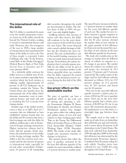 The international role of the dollar, Gas prices effects on the automobile market