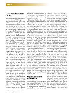 Labor market returns of the GED