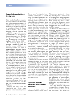 Assimilating activities of immigrants