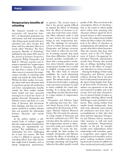 Nonpecuniary benefits of schooling