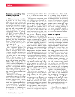 Balancing parenting time and employment, Flows of capital