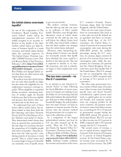 Do initial claims overstate layoffs?, The tax man cometh-to the G-7 countries
