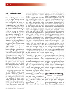 More workouts=more money?,Homelessness-Women Veterans Service Award?