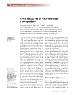 Price measures of new vehicles: a comparison