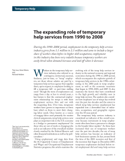 The expanding role of temporary help services from 1990 to 2008