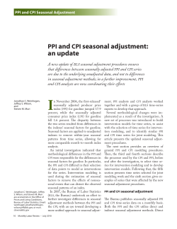 PPI and CPI seasonal adjustment: an update