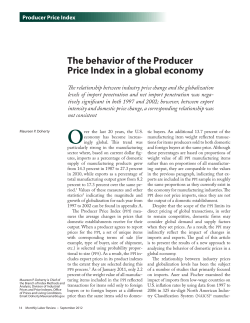 The behavior of the Producer Price Index in a global economy