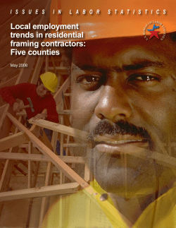 Local Employment Trends In Residential Framing Contractors: Five Counties (PDF)
