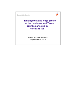 Employment And Wage Profile Of The Louisiana And Texas Counties Affected By Hurricane Ike (PDF)