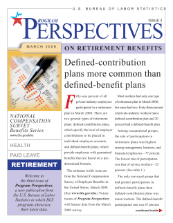 Program Perspectives On Retirement Benefits (PDF)