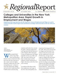Colleges And Universities In The New York Metropolitan Area: Rapid Growth In Employment And Wages (PDF)