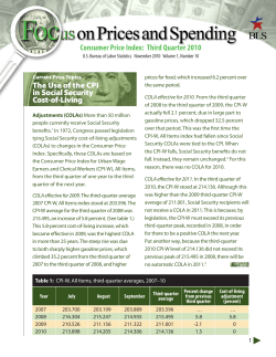 The Use Of The CPI In Social Security Cost-Of-Living Adjustments (COLAs) (PDF)